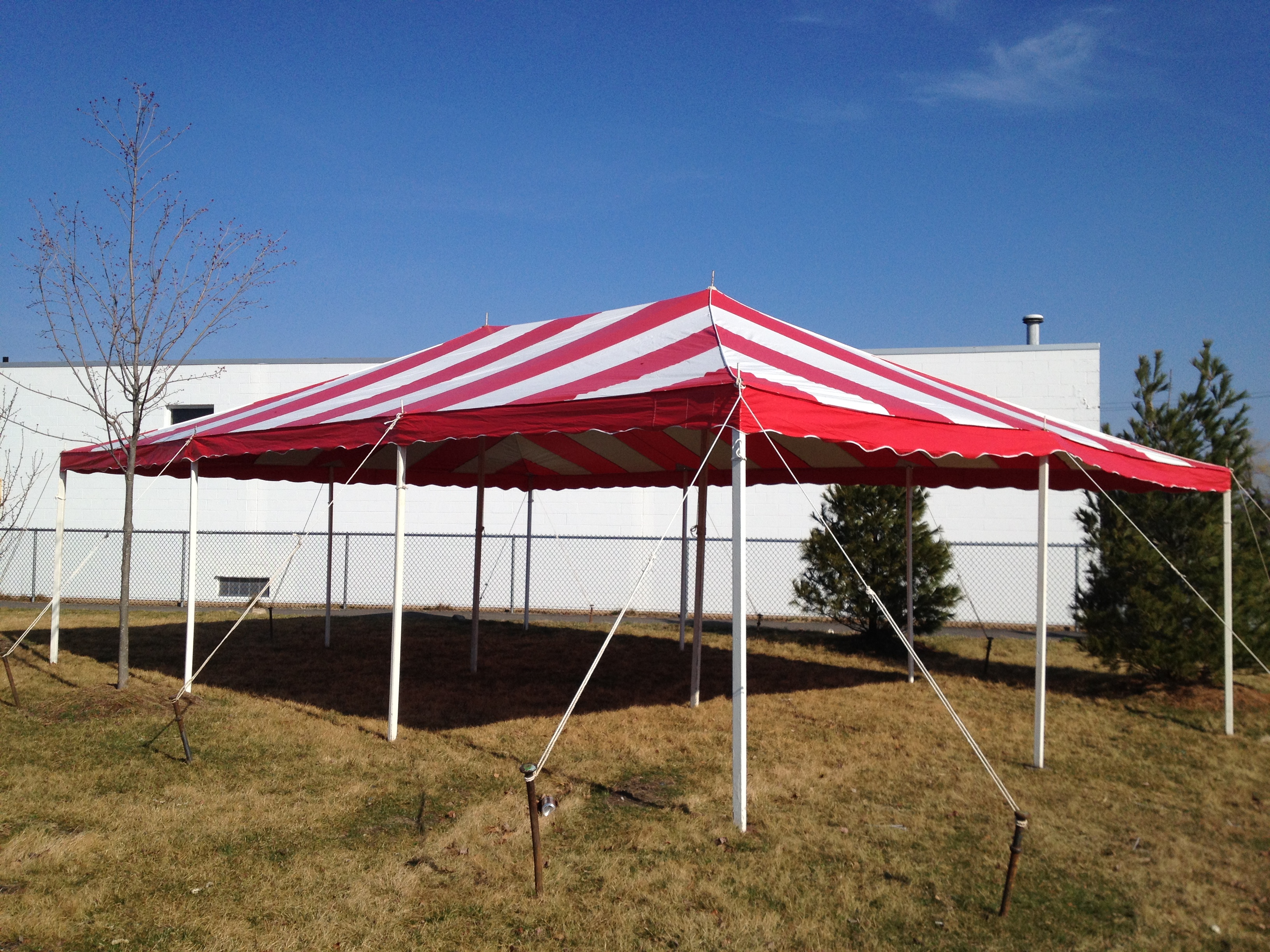20' x 30' Red & White Canopy